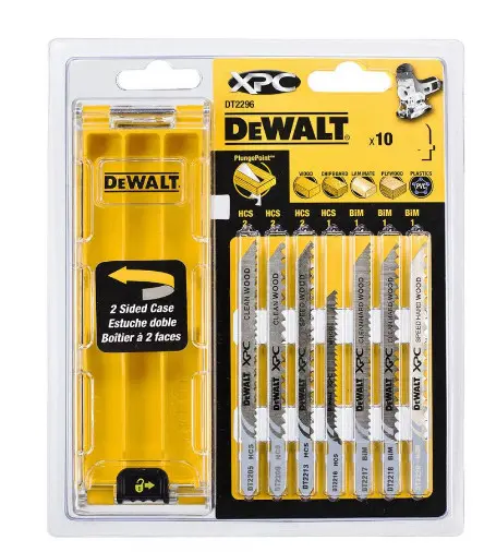 Набор пильных полотен по дереву DeWALT DT2296 (10шт) Набор пильных полотен по дереву DeWALT DT2296 (10шт)