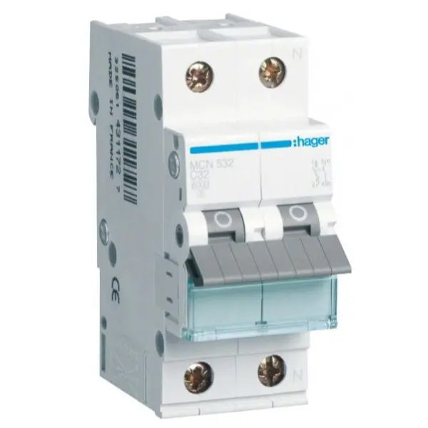 Автоматический выключатель Hager MCN540 6кА C 40A 1P+N