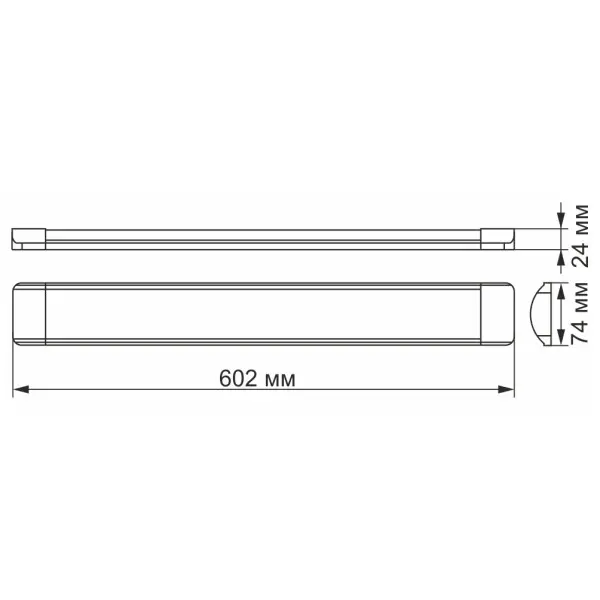 Линейный светодиодный светильник Videx 18Вт 5000K 0,6м (VL-BN-18065) - фото №2