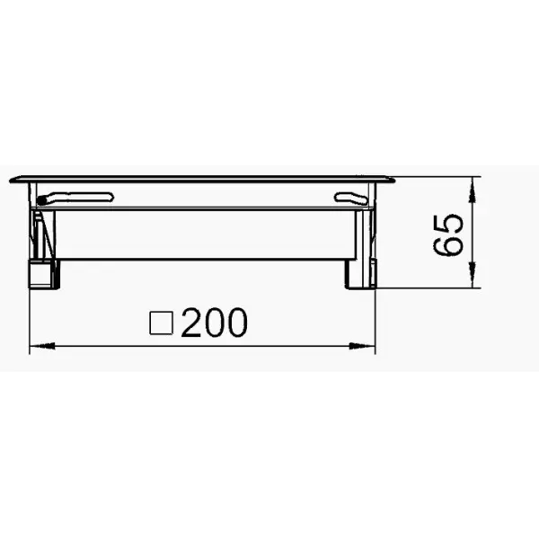 Розетковий люк OBO Bettermann (7405145) GES4 на 6 постів 45x45 200х200мм із блокуванням кришки (додатково 2х UT3) - фото №1
