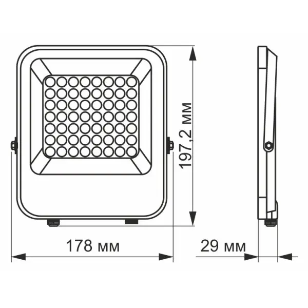 LED прожектор Videx Premium F2 30Вт 12-48В AC/DC 5000K (VL-F2-305G-12V) - фото №1