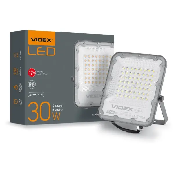 LED прожектор Videx Premium F2 30Вт 12-48В AC/DC 5000K (VL-F2-305G-12V) - фото №2