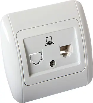 Комп'ютерна розетка E.Next e.install.stand.819С1 одинарна (s035032)