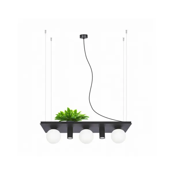 Люстра Zuma Line 5555 Shelf E14+GU10 5x10W IP20 Чорна - фото №1