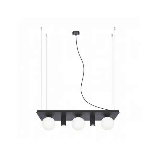 Люстра Zuma Line 5555 Shelf E14+GU10 5x10W IP20 Чорна - фото №2
