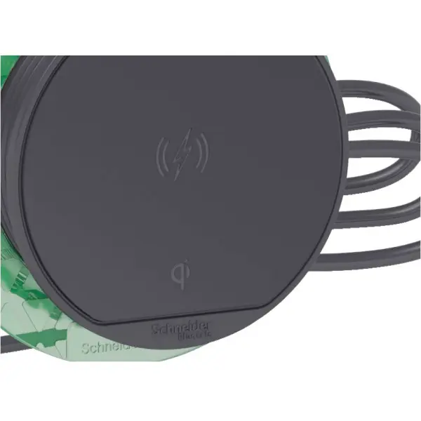 Встраиваемый в стол блок Schneider Electric INS44010 с беспроводной зарядкой - фото №1
