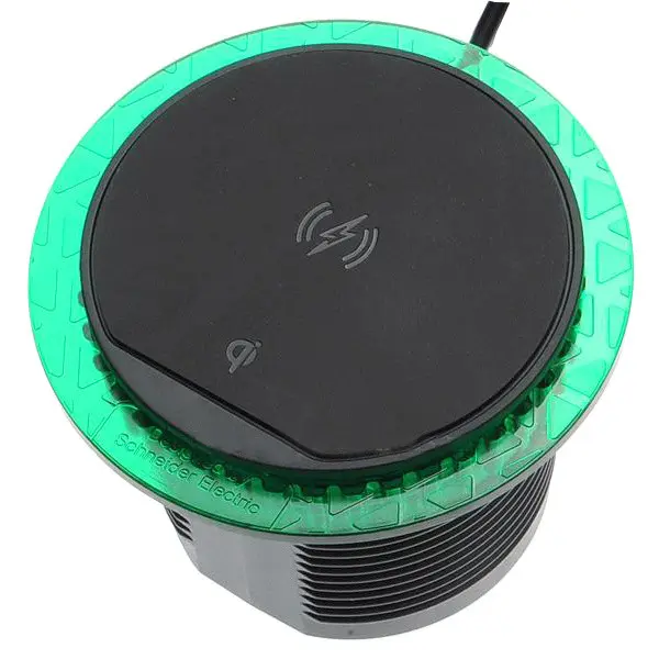 Встраиваемый в стол блок Schneider Electric INS44010 с беспроводной зарядкой - фото №3