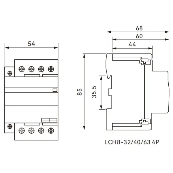 Модульный контактор TOSUNlux LCH8-63 3NO+1NC 4P 63A (6931934234763) - фото №1 Модульный контактор TOSUNlux LCH8-63 3NO+1NC 4P 63A (6931934234763) - фото №1
