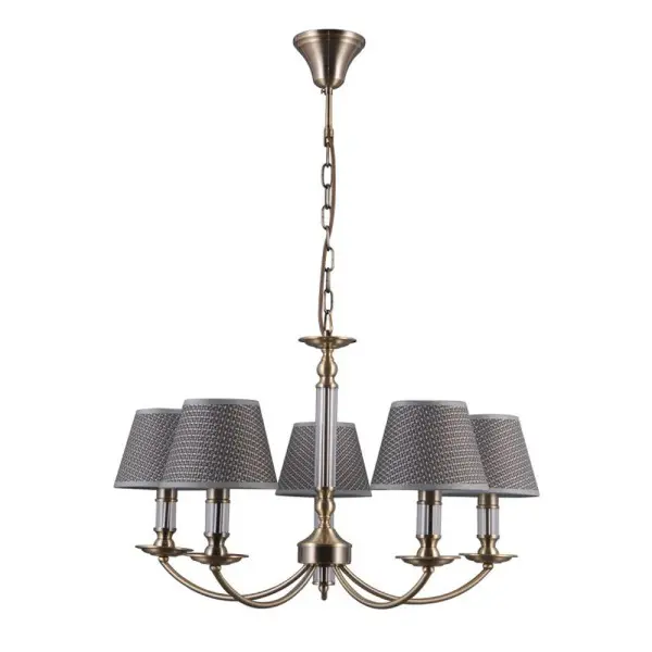 Підвісний світильник, люстра Italux PND-43272-5 Zanobi E14 5x40W IP20 сірий