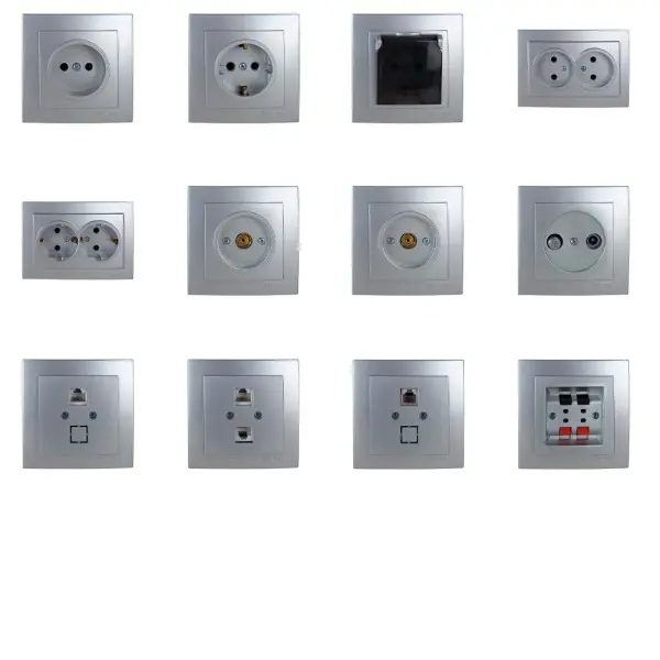 Розетка Nilson Touran срібло комп'ютерна CAT6e RJ45 ( 24131045 ) - фото №1