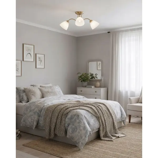 Люстра Italux PND-5643-3-HBR Lugano E27 3x40W IP20 латунна - фото №1