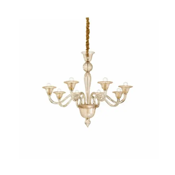 Люстра подвесная Ideal Lux Brigitta sp8 ambra 199412 Люстра подвесная Ideal Lux Brigitta sp8 ambra 199412