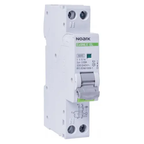 Дифавтомат NOARK Ex9NLE EL 1P+N B6 6кА В 6А 30мА (111160) Дифавтомат NOARK Ex9NLE EL 1P+N B6 6кА В 6А 30мА (111160)