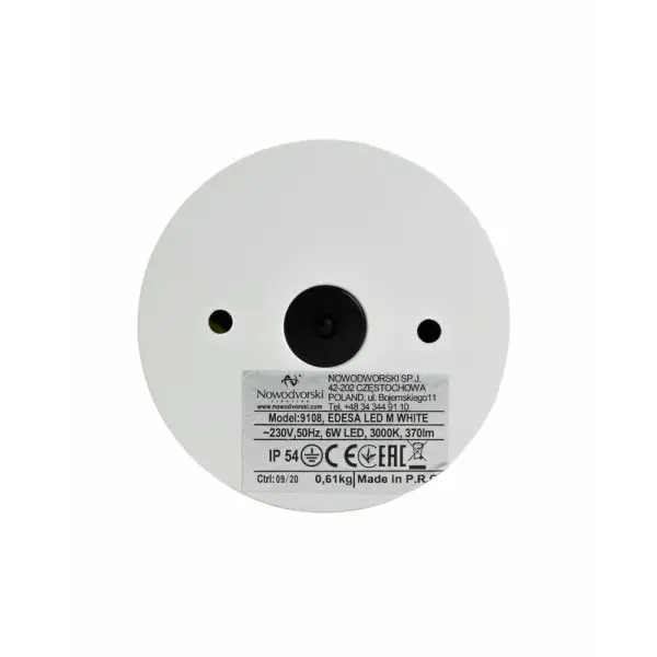 Светильник уличный Nowodvorski 39108 Edesa LED 1x6W 3000K 460Lm IP54 Wh - фото №2 Светильник уличный Nowodvorski 39108 Edesa LED 1x6W 3000K 460Lm IP54 Wh - фото №2