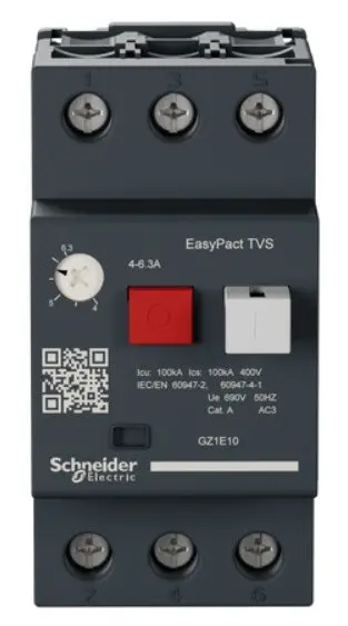 Автомат захисту двигуна Schneider Electric GZ1E10 GZ1E 4-6.3A - фото №1 Автомат захисту двигуна Schneider Electric GZ1E10 GZ1E 4-6.3A - фото №1