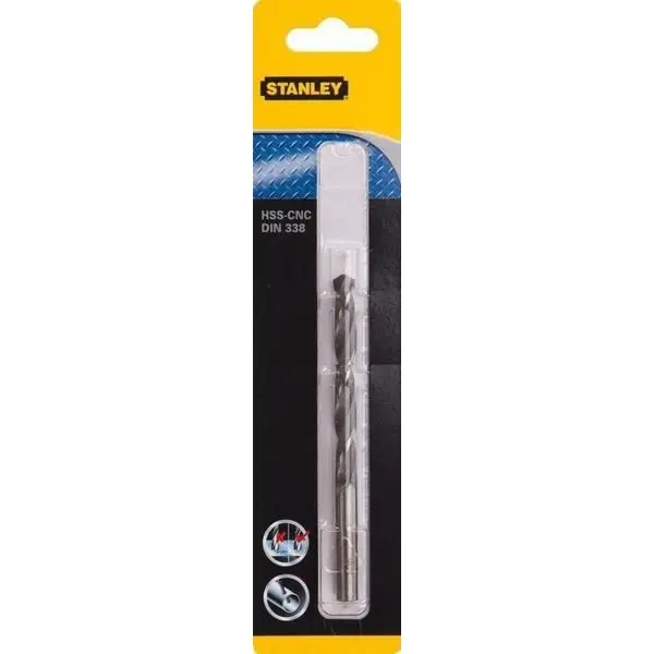 Свердло по металу Stanley STA50728 HSS-CNC 12х151/102мм DIN338 у блістері - фото №1