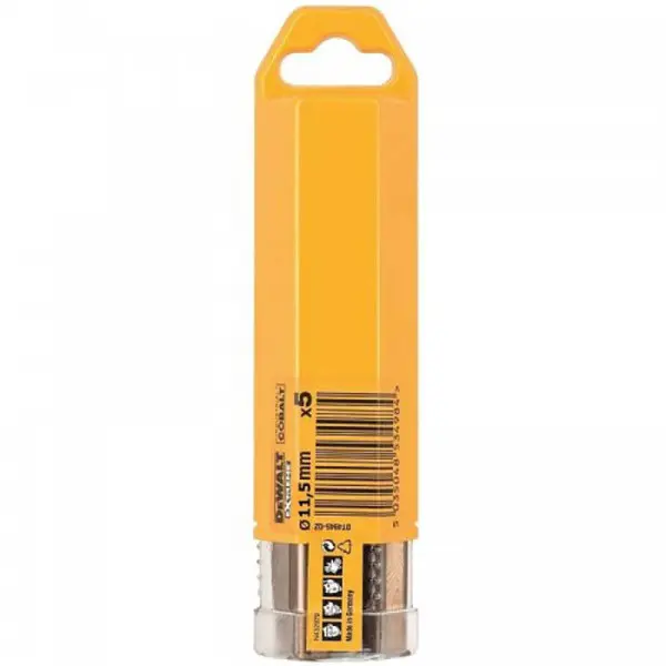 Кобальтовые сверла по металлу DeWALT DT4946 Extreme Industrial cobalt HSS-CO 11,5х142/91мм (5шт в упаковке) - фото №3 Кобальтовые сверла по металлу DeWALT DT4946 Extreme Industrial cobalt HSS-CO 11,5х142/91мм (5шт в упаковке) - фото №3