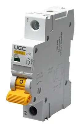Автоматический выключатель UEC SB-M8 1P 50A C 4,5кA (MCB45-1-050-C) Автоматический выключатель UEC SB-M8 1P 50A C 4,5кA (MCB45-1-050-C)
