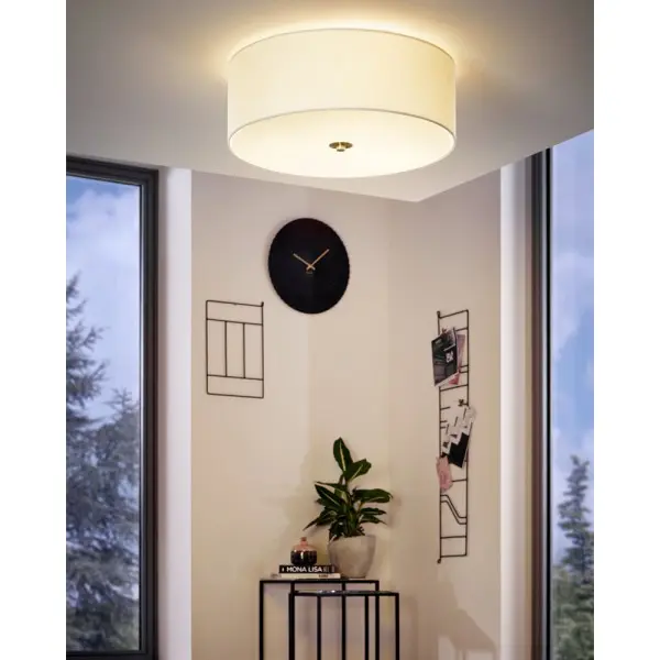 Світильник стельовий Eglo 94918 Pasteri E27 3x60W IP20 білий - фото №1