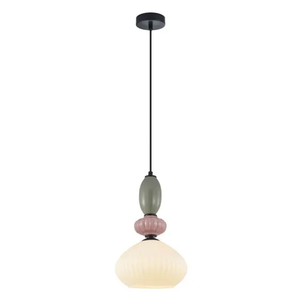 Подвесной светильник, люстра Italux PND-36787-1A-BK-WH Altra E27 1x40W IP20 разноцветный Подвесной светильник, люстра Italux PND-36787-1A-BK-WH Altra E27 1x40W IP20 разноцветный