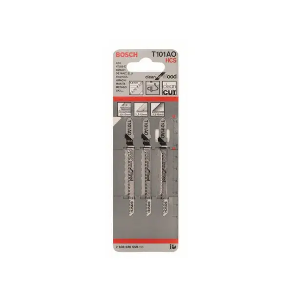 Лобзиковые пилки Bosch T101AО (3шт) Лобзиковые пилки Bosch T101AО (3шт)
