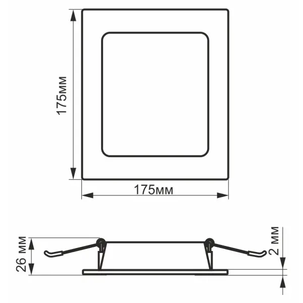 Светильник Videx Back 16Вт 5000K (VL-DLBS-165) - фото №3