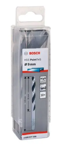 Сверла Bosch 2608577258 PointTeQ Svyerl HSS 9,0мм (10шт) - фото №4 Сверла Bosch 2608577258 PointTeQ Svyerl HSS 9,0мм (10шт) - фото №4