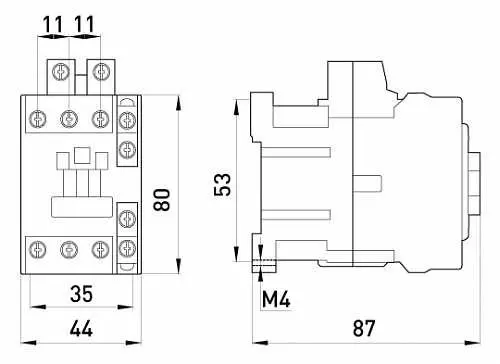 Контактор E.Next e.industrial.ukc.9.110 9A 110В 1NO+1NC (i.0090073) - фото №1