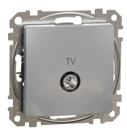 Кінцева TV-розетка 4 дБ Schneider Electric Sedna Design & Elements алюміній SDD113471