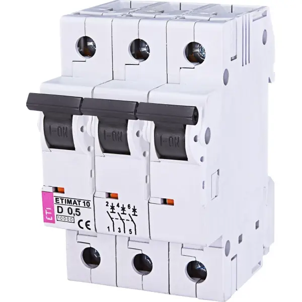Автоматичний вимикач ETI 002155721 ETIMAT 10 3p D 50А (6 kA)