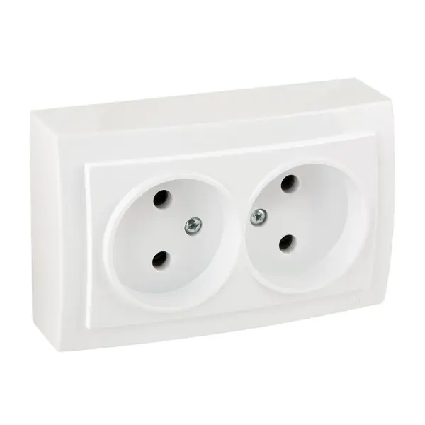 Розетка Nilson Themis біла 2-на без заземлення ( 26111024 )