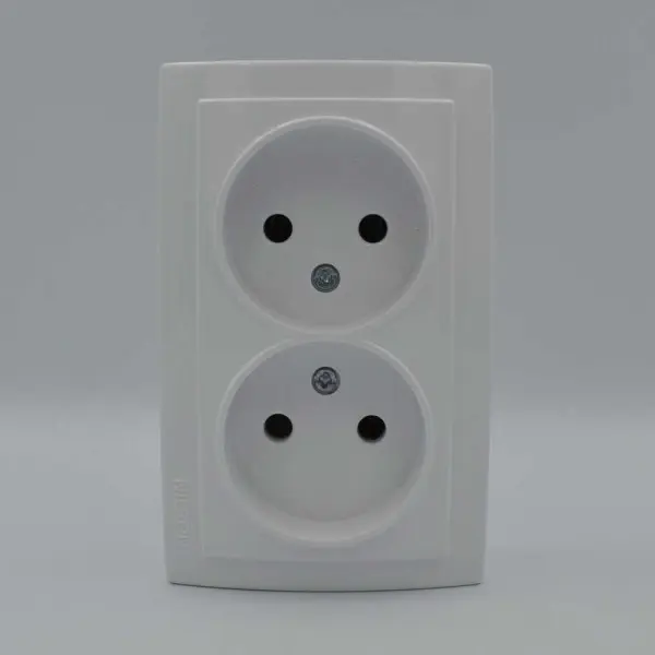 Розетка Nilson Themis біла 2-на без заземлення ( 26111024 ) - фото №3