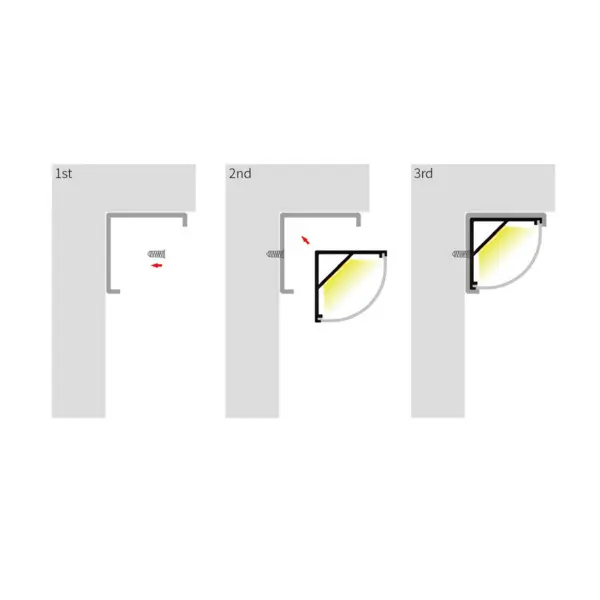 LED-профиль MLG угловой LP3030 с рассеивателем, 2 метра - фото №3
