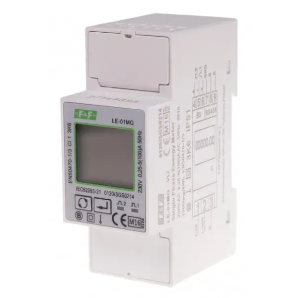 Однофазный счетчик электроэнергии F&F LE-01MQ 230В 100А