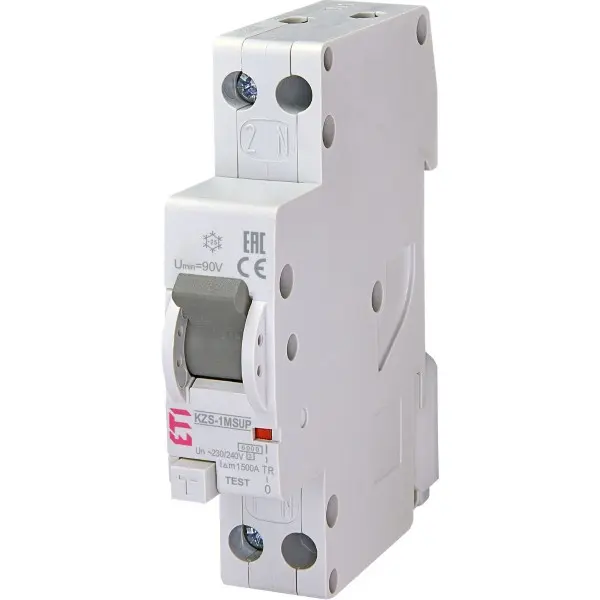 Дифференциальный автомат ETI 002175855 KZS 1M SUP C 20/0.01 тип A (6kA) с верхним подключением Дифференциальный автомат ETI 002175855 KZS 1M SUP C 20/0.01 тип A (6kA) с верхним подключением