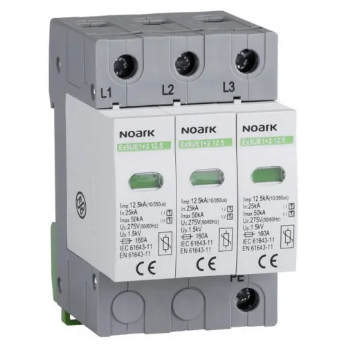 УЗИП NOARK Ex9UE1+2 R 1+2 (B+C) 50кА 275В AC 3P с дополнительным контактом (103339) УЗИП NOARK Ex9UE1+2 R 1+2 (B+C) 50кА 275В AC 3P с дополнительным контактом (103339)