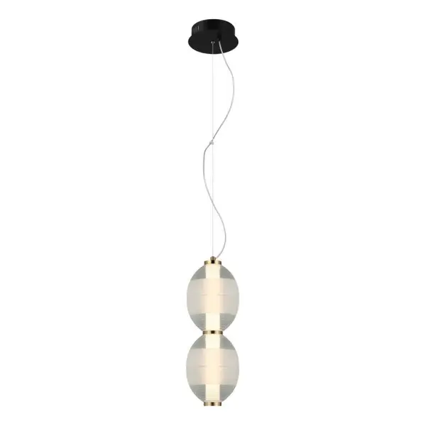 Подвесной светильник, люстра Italux PND-45372-2-WH-CL Rinot LED 2x16W 3000K 980Lm IP20 черный