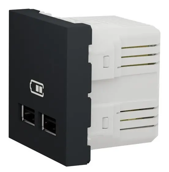 Двойная USB розетка Schneider Electric NU341854 2.1А 2М (антрацит) - фото №4