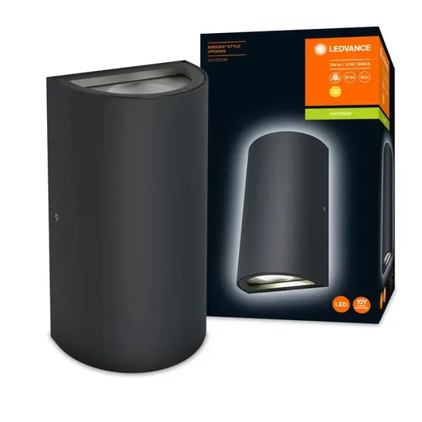 Фасадний світильник Ledvance ENDURA Style UpDown 12Вт Dark Gray - фото №1