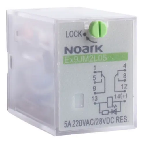Электромеханическое реле NOARK Ex9JM2L05 5А 24В AC 2 контакта (110309)