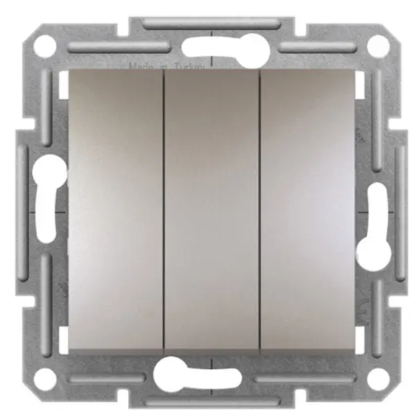 Трехклавишный выключатель Schneider Electric Asfora EPH2100169 (бронза)