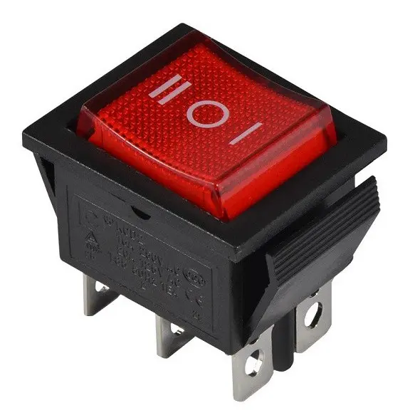 Перекидний перемикач TNSy KCD2-203 R/B червоний (TNSy5500787)