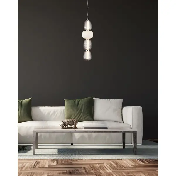 Подвесной светильник, люстра Italux PND-98374-32W-CH Eris LED 1x32W 3000K 4448Lm IP20 хром - фото №1 Подвесной светильник, люстра Italux PND-98374-32W-CH Eris LED 1x32W 3000K 4448Lm IP20 хром - фото №1