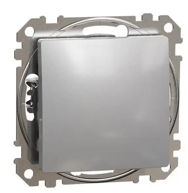 Кнопковий вимикач Schneider Electric Sedna Design & Elements алюміній SDD113111 Кнопковий вимикач Schneider Electric Sedna Design & Elements алюміній SDD113111