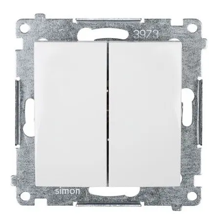 Двухкнопочный выключатель Kontakt Simon Simon 54 Premium DW5.01/11 (белый)