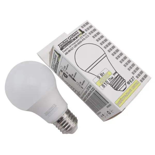 Світлодіодна лампа TNSy LED ElectroGurt-A60-9W-E27-220V-4000K-810L ICCD (TNSy5000040) - фото №1 Світлодіодна лампа TNSy LED ElectroGurt-A60-9W-E27-220V-4000K-810L ICCD (TNSy5000040) - фото №1