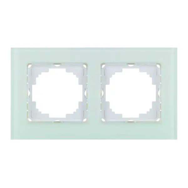 Рамка Nilson Alegra скло біле 2-на ( 25WH0092 )