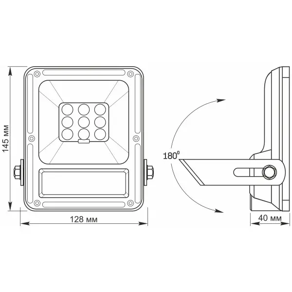 Автономный LED прожектор Videx 10Вт 5000K (VL-FSO-205) - фото №5