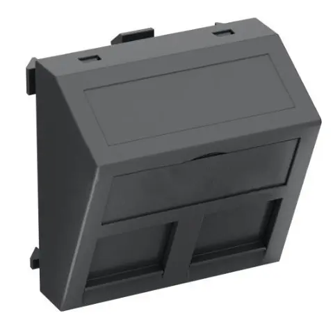 Кутовая накладка для супортов модуля OBO Bettermann 45х45 2x45 R&M Cat.5 та Cat.6 черно-серая (6119300) Кутовая накладка для супортов модуля OBO Bettermann 45х45 2x45 R&M Cat.5 та Cat.6 черно-серая (6119300)