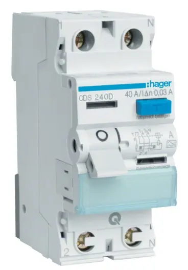 УЗО Hager CDS240D QC 2P 40A 30мА А